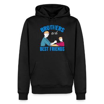 Brüder Und Beste Freunde Bruder Freund Team - Männer Premium Bio Hoodie - Schwarz - Vorne - Nico (187cm)