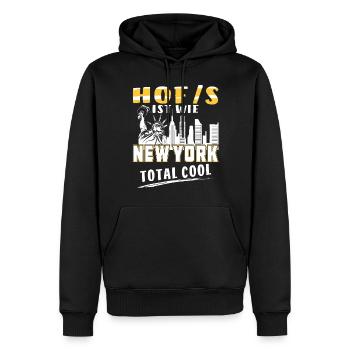 HOF EST COMME NEW YORK - Sweat à capuche Premium bio Homme - noir - Devant - Nico (187cm)