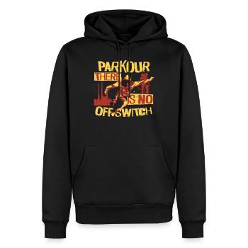 Parkour Free Running Traceur - Sweat à capuche Premium bio Homme - noir - Devant - Nico (187cm)