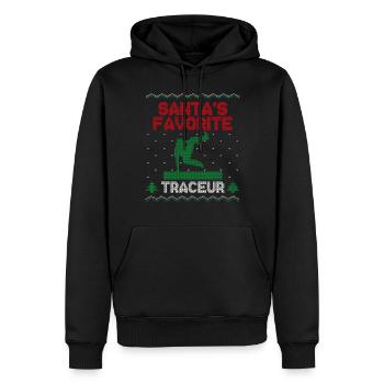 Parkour Free Running Traceur Ugly - Sweat à capuche Premium bio Homme - noir - Devant - Nico (187cm)