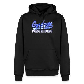 GARDASEE PARAGLIDING - Männer Premium Bio Hoodie - Schwarz - Vorne - Nico (187cm)