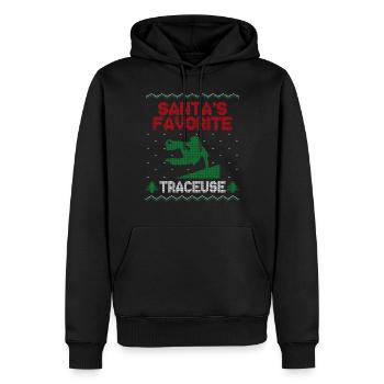 Parkour Free Running Traceur Ugly - Sweat à capuche Premium bio Homme - noir - Devant - Nico (187cm)