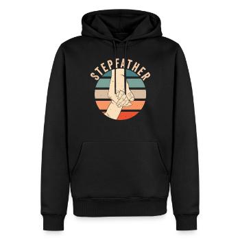 Beau-père Fête des pères Beau-père Beau-père - Sweat à capuche Premium bio Homme - noir - Devant - Nico (187cm)
