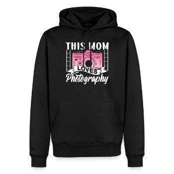 This Mom Loves Photography Mom Photographer - Men’s Premium Organic Hoodie - black - Front - Nico (187cm)