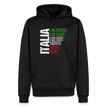 Italia Fußball Trikot Italien Geschenk Soccer - Männer Premium Bio Hoodie - Schwarz - Vorne - Nico (187cm)