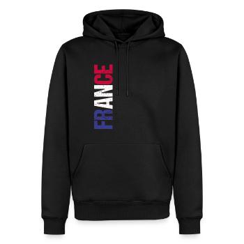 France Maillot de football France Jersey Cadeau - Sweat à capuche Premium bio Homme - noir - Devant - Nico (187cm)