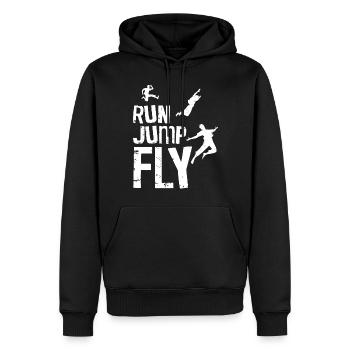 Parkour Free Running Traceur - Männer Premium Bio Hoodie - Schwarz - Vorne - Nico (187cm)