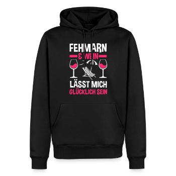 Ostsee Wein Fehmarn - Männer Premium Bio Hoodie - Schwarz - Vorne - Nico (187cm)
