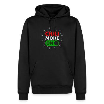 Chili-Modus auf Habanero-Chili-Liebhaber - Männer Premium Bio Hoodie - Schwarz - Vorne - Nico (187cm)