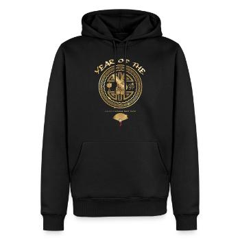 Chinesisches Neujahr - Jahr Des Kaninchens 2023 - Männer Premium Bio Hoodie - Schwarz - Vorne - Nico (187cm)