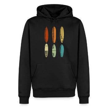 Surfing Surfboards - Water Surfer Surfboard - Männer Premium Bio Hoodie - Schwarz - Vorne - Nico (187cm)