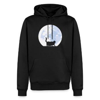 Retro-Meme Der Chonk-Katze Vintage Katzen - Männer Premium Bio Hoodie - Schwarz - Vorne - Nico (187cm)
