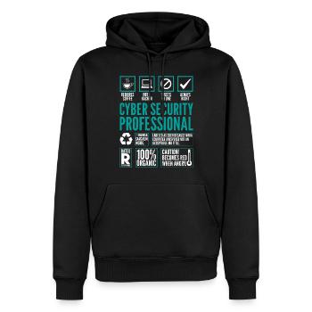 Cyber Security Professional Fakten Coding Hacker - Männer Premium Bio Hoodie - Schwarz - Vorne - Nico (187cm)