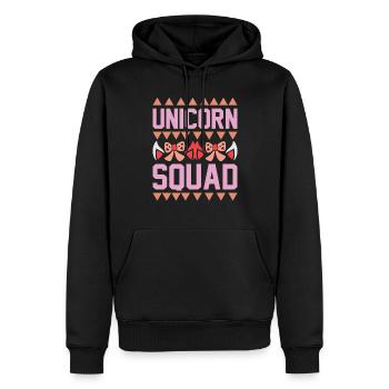 Escouade Licorne Licorne - Sweat à capuche Premium bio Homme - noir - Devant - Nico (187cm)
