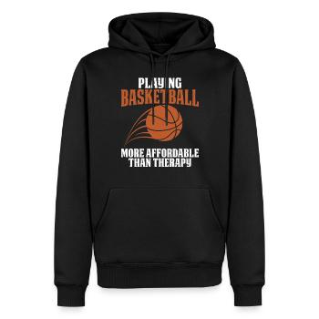 Basketball Spielen Ist - Männer Premium Bio Hoodie - Schwarz - Vorne - Nico (187cm)