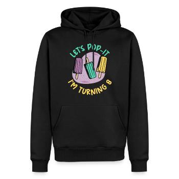 Lassen Sie Es Bunten Text Mit Pop-art Für - Männer Premium Bio Hoodie - Schwarz - Vorne - Nico (187cm)