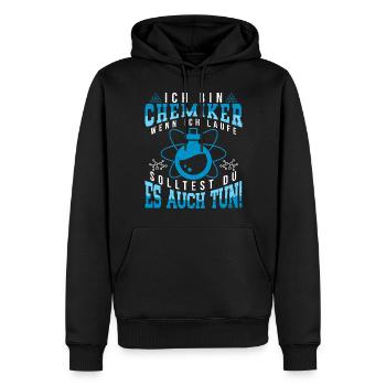Chemie Chemiker Chemiestudent Lustig Labor - Männer Premium Bio Hoodie - Schwarz - Vorne - Nico (187cm)