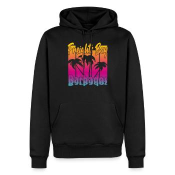 Freights Bay Barbade - Sweat à capuche Premium bio Homme - noir - Devant - Nico (187cm)
