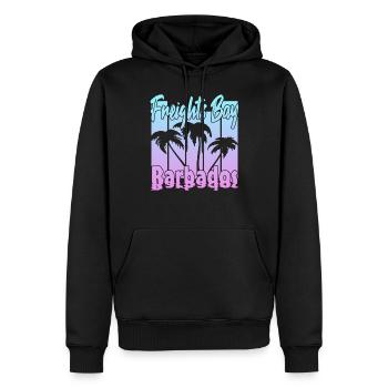 Freights Bay Barbade - Sweat à capuche Premium bio Homme - noir - Devant - Nico (187cm)