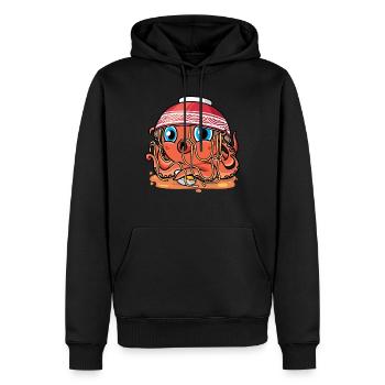 Oktopus Ramen Schüssel Nudeln Japanisches Essen - Männer Premium Bio Hoodie - Schwarz - Vorne - Nico (187cm)
