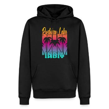 Pushkar Lake India Sonnenuntergang - Männer Premium Bio Hoodie - Schwarz - Vorne - Nico (187cm)