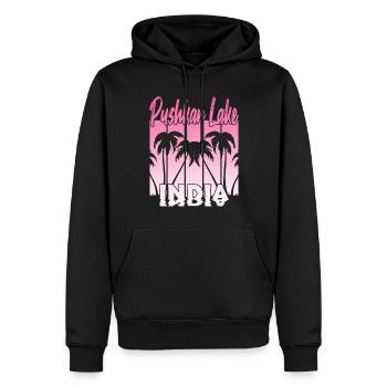 Pushkar Lake India Sonnenuntergang - Männer Premium Bio Hoodie - Schwarz - Vorne - Nico (187cm)
