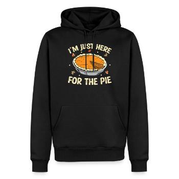 I'm Just Here For The Pie - Thanksgiving - Männer Premium Bio Hoodie - Schwarz - Vorne - Nico (187cm)