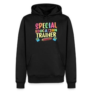 Formateur en éducation de l’enfance en difficulté Enseignant en éducation de l’enfance en difficulté - Sweat à capuche Premium bio Homme - noir - Devant - Nico (187cm)