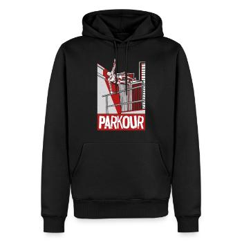Parkour Free Running Traceur - Männer Premium Bio Hoodie - Schwarz - Vorne - Nico (187cm)