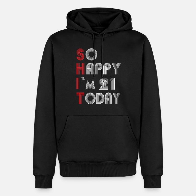 21 Anniversaire - Sweat à capuche Premium bio Homme - noir