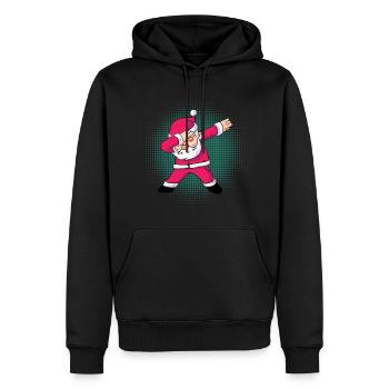 Dabbing Weihnachtsmann Weihnachten Geschenk - Männer Premium Bio Hoodie - Schwarz - Vorne - Nico (187cm)