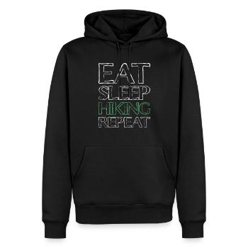Manger Sleep Randonnée - Sweat à capuche Premium bio Homme - noir - Devant - Nico (187cm)