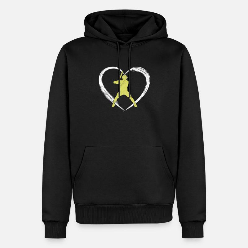 l’amour du baseball - Sweat à capuche Premium bio Homme - noir