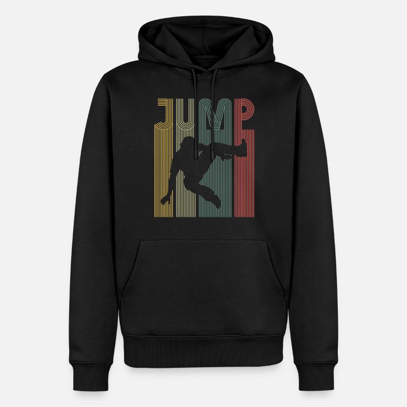Parkour Free Running Traceur Retro - Sweat à capuche Premium bio Homme - noir