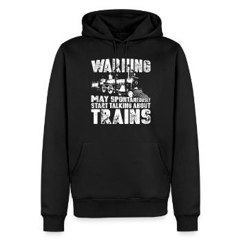 Steam Train Driver Trainspotting - Männer Premium Bio Hoodie - Schwarz - Vorne - Nico (187cm)
