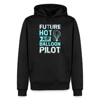 Future hot air balloon - Männer Premium Bio Hoodie - Schwarz - Vorne - Nico (187cm)