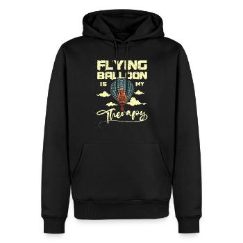 Le ballon volant est ma thérapie - Sweat à capuche Premium bio Homme - noir - Devant - Nico (187cm)