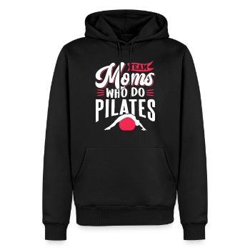 Team Mütter Die Pilates Machen Mami Mama Mutter - Männer Premium Bio Hoodie - Schwarz - Vorne - Nico (187cm)