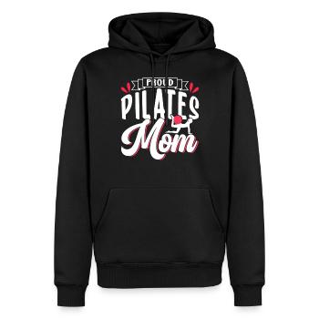 Proud Pilates Mama Lover Mother Mommy - Men’s Premium Organic Hoodie - black - Front - Nico (187cm)