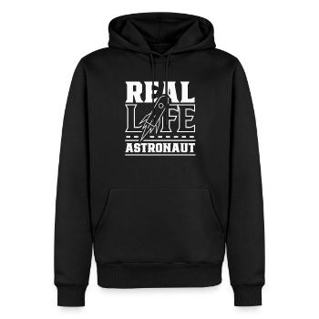 Fusée spatiale d’astronomie d’astronaute de la vie réelle - Sweat à capuche Premium bio Homme - noir - Devant - Nico (187cm)