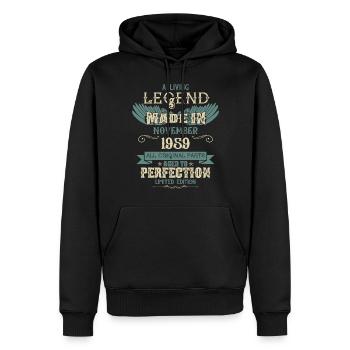 November 1959 Vintage Birthday - Men’s Premium Organic Hoodie - black - Front - Nico (187cm)