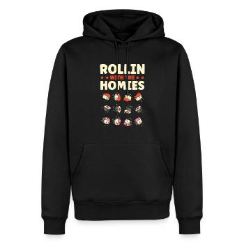Rollin With The Homies Japanisches sushi - Männer Premium Bio Hoodie - Schwarz - Vorne - Nico (187cm)