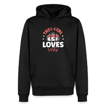 Dieses Mädchen Liebt Sushi Rolls Japanischer - Männer Premium Bio Hoodie - Schwarz - Vorne - Nico (187cm)