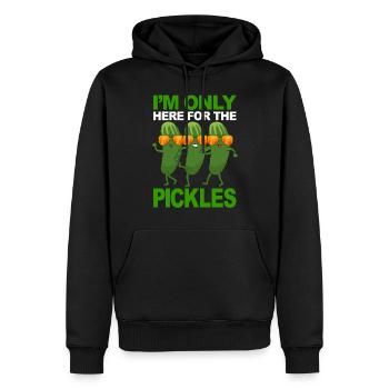 tanzende Gurken Dabbing Gurke Gemüse - Männer Premium Bio Hoodie - Schwarz - Vorne - Nico (187cm)