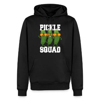 tanzende Gurken Dabbing Gurke Gemüse - Männer Premium Bio Hoodie - Schwarz - Vorne - Nico (187cm)