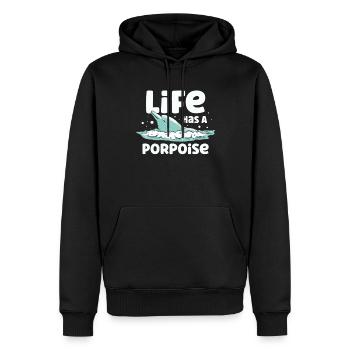 Das Leben Hat Einen Meeresbiologen Für - Männer Premium Bio Hoodie - Schwarz - Vorne - Nico (187cm)