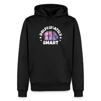 Dolphinately Smart Dolphin Meeresbiologe Tier - Männer Premium Bio Hoodie - Schwarz - Vorne - Nico (187cm)