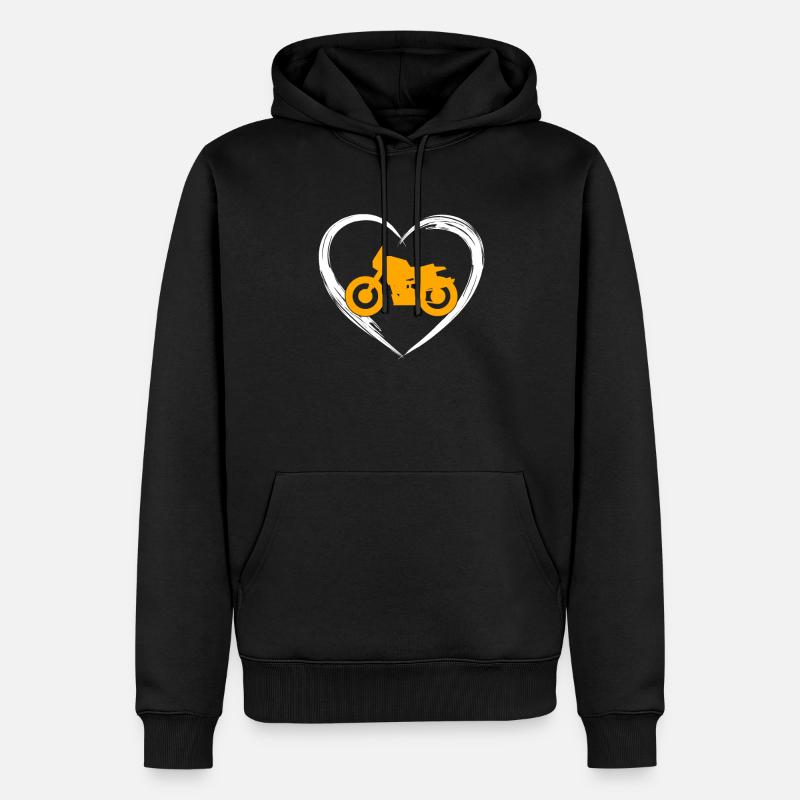 Amour de la moto - Sweat à capuche Premium bio Homme - noir