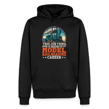 Steam Train Driver Trainspotting - Männer Premium Bio Hoodie - Schwarz - Vorne - Nico (187cm)
