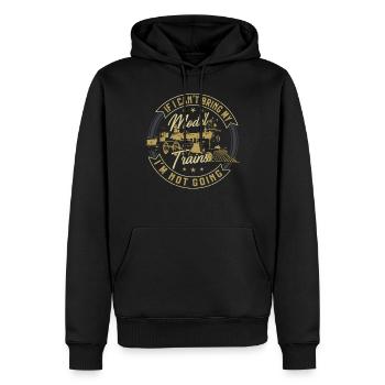 Steam Train Driver Trainspotting - Männer Premium Bio Hoodie - Schwarz - Vorne - Nico (187cm)